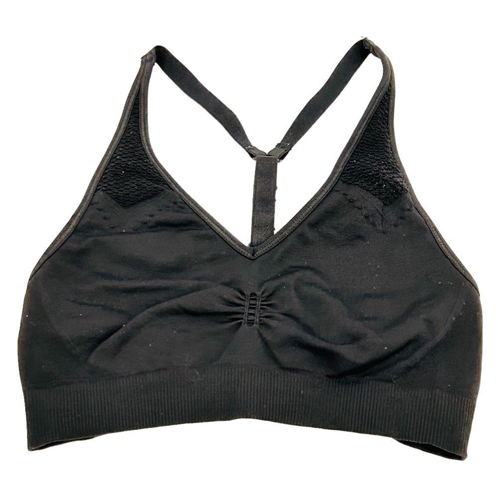Athleta black racerback sports bra size xsmall